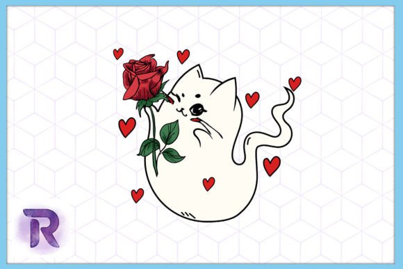 Cat Boo Flower Roses Halloween Costume