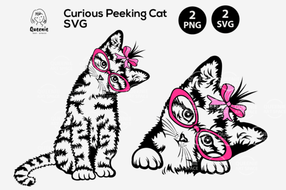 Curious Cat with Ribbon and Glasses Review