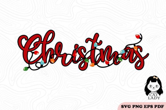 Free Christmas Lights Letter SVG PNG Review for Embroidery Projects