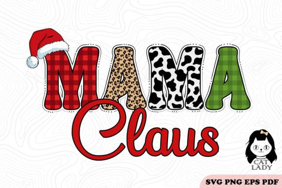 Free Mama Claus Plaid Pattern SVG PNG Review