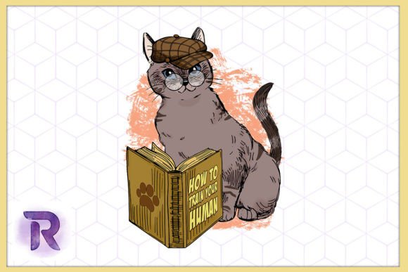 How to Train Your Human Funny Cat Embroidery Design