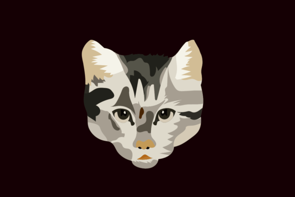 Sweet Kitten Head Illustration Review